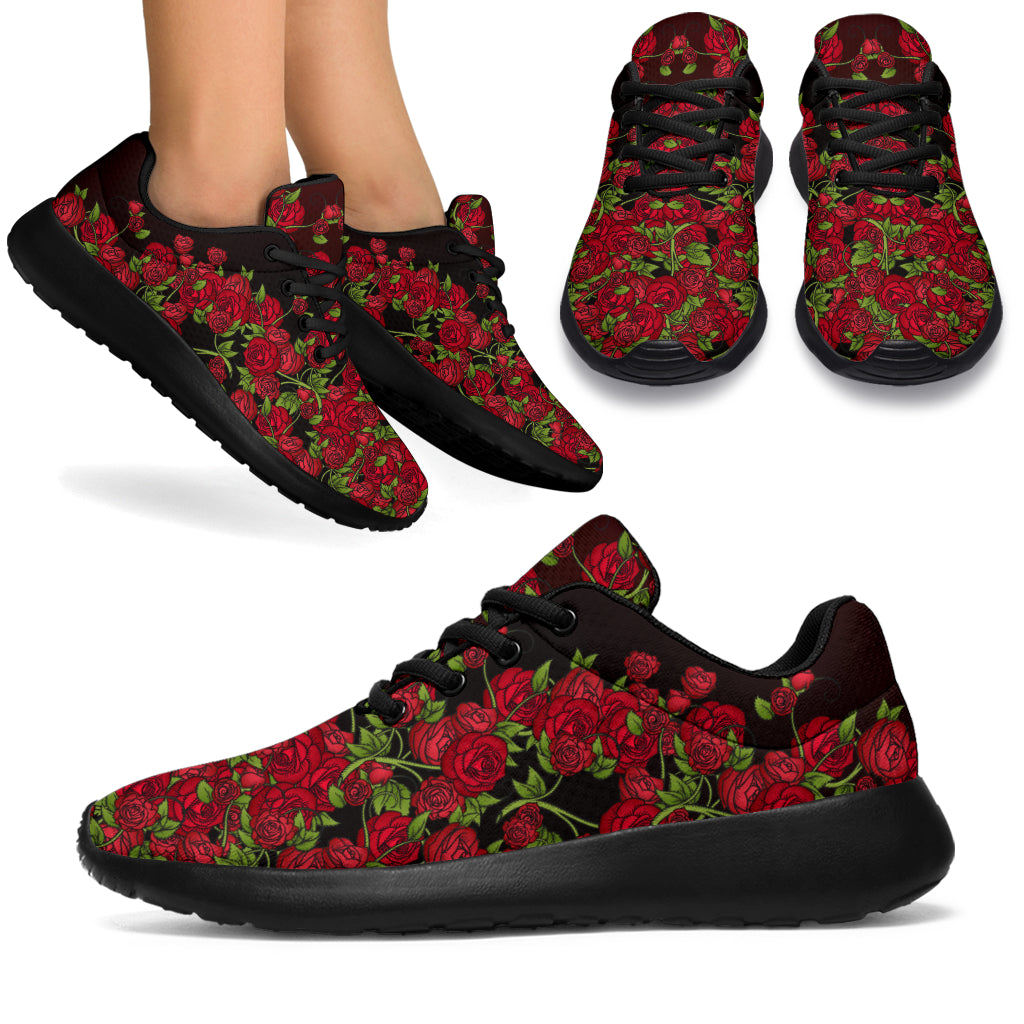 Red Roses Sport Sneakers - TrendifyCo