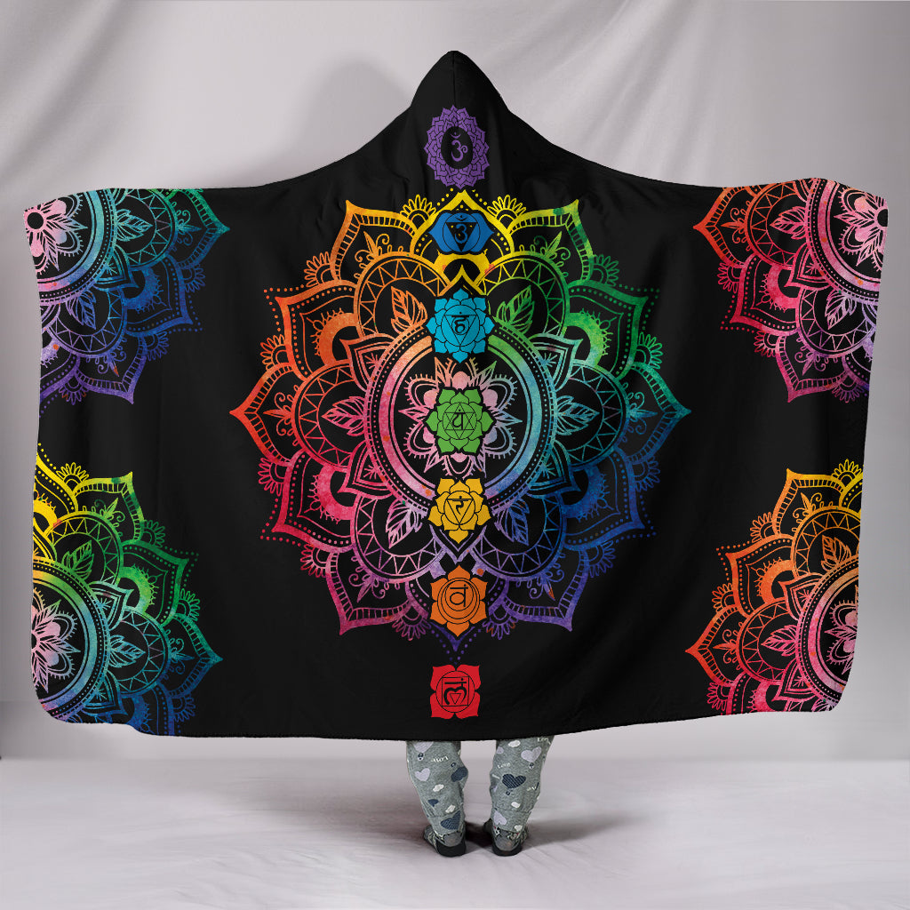Chakra Mandala Hoodie Blanket