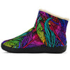 Colorful Feathers Cozy Winter Boots