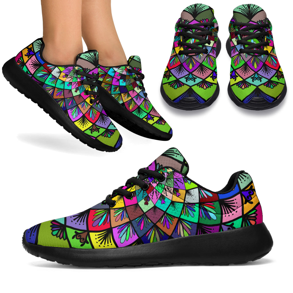 Colorful Mandala Handmade Sport Sneakers