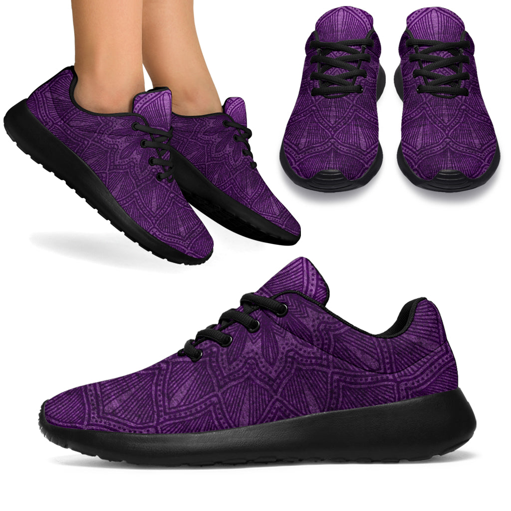 Purple Mandala Sport Sneakers - TrendifyCo