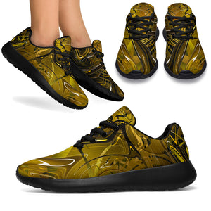 Gold Abstract Sport Sneakers