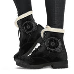 Sun And Moon Mandala Black Boots - TrendifyCo