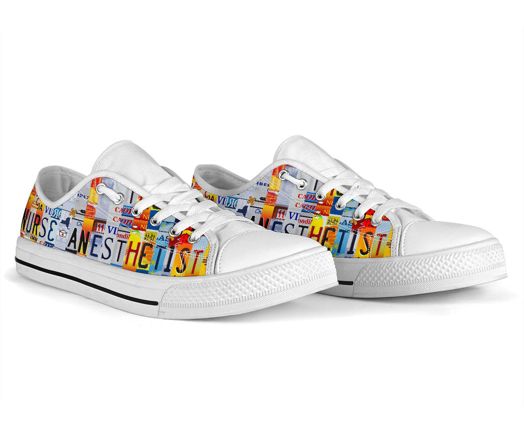 Nurse Anesthetist Low Top License Plate Shoes