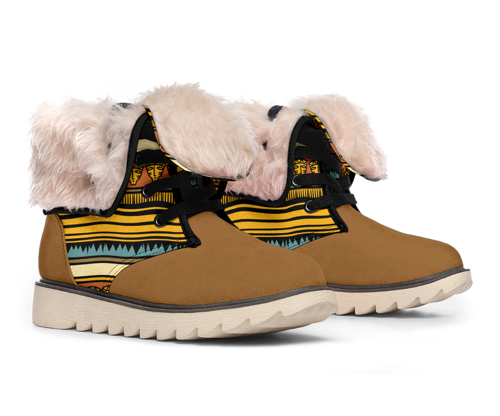 Bohemian Tribal Polar Boots - TrendifyCo