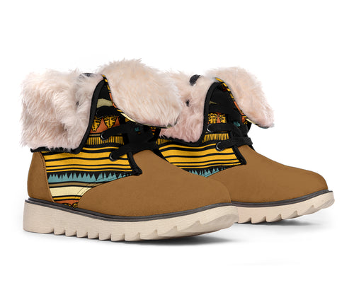 Bohemian Tribal Polar Boots - TrendifyCo