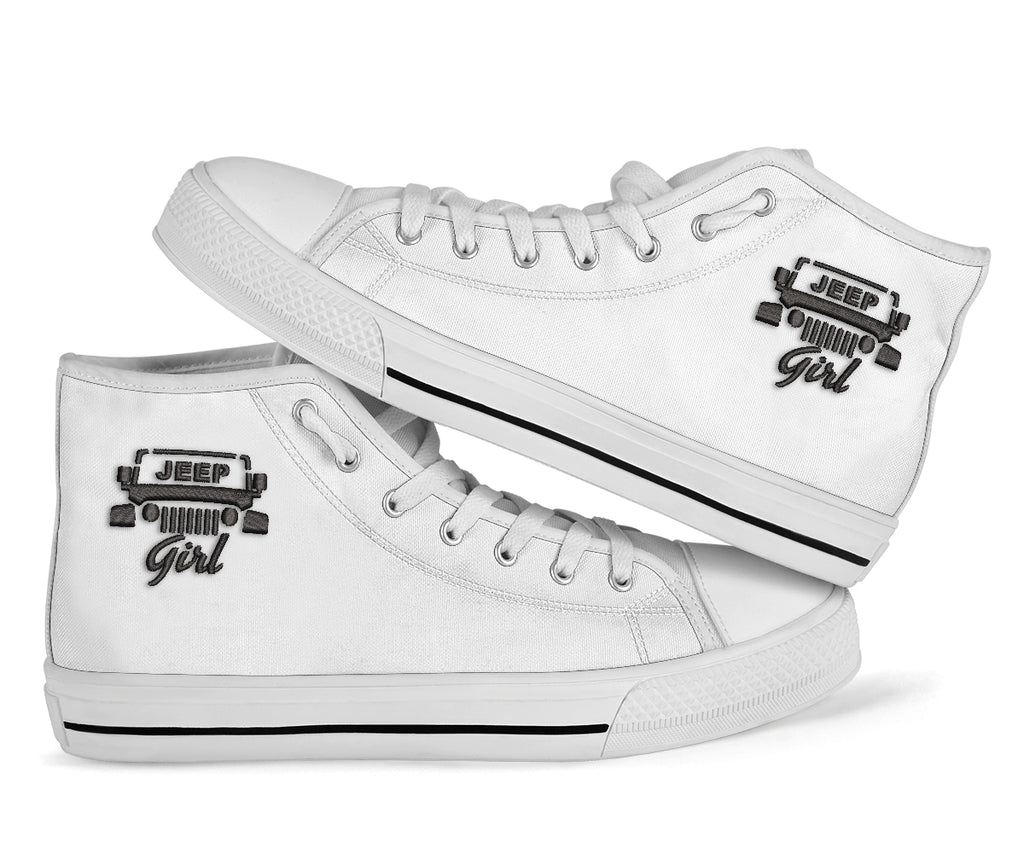 Jeep Girl Embroidery High Tops