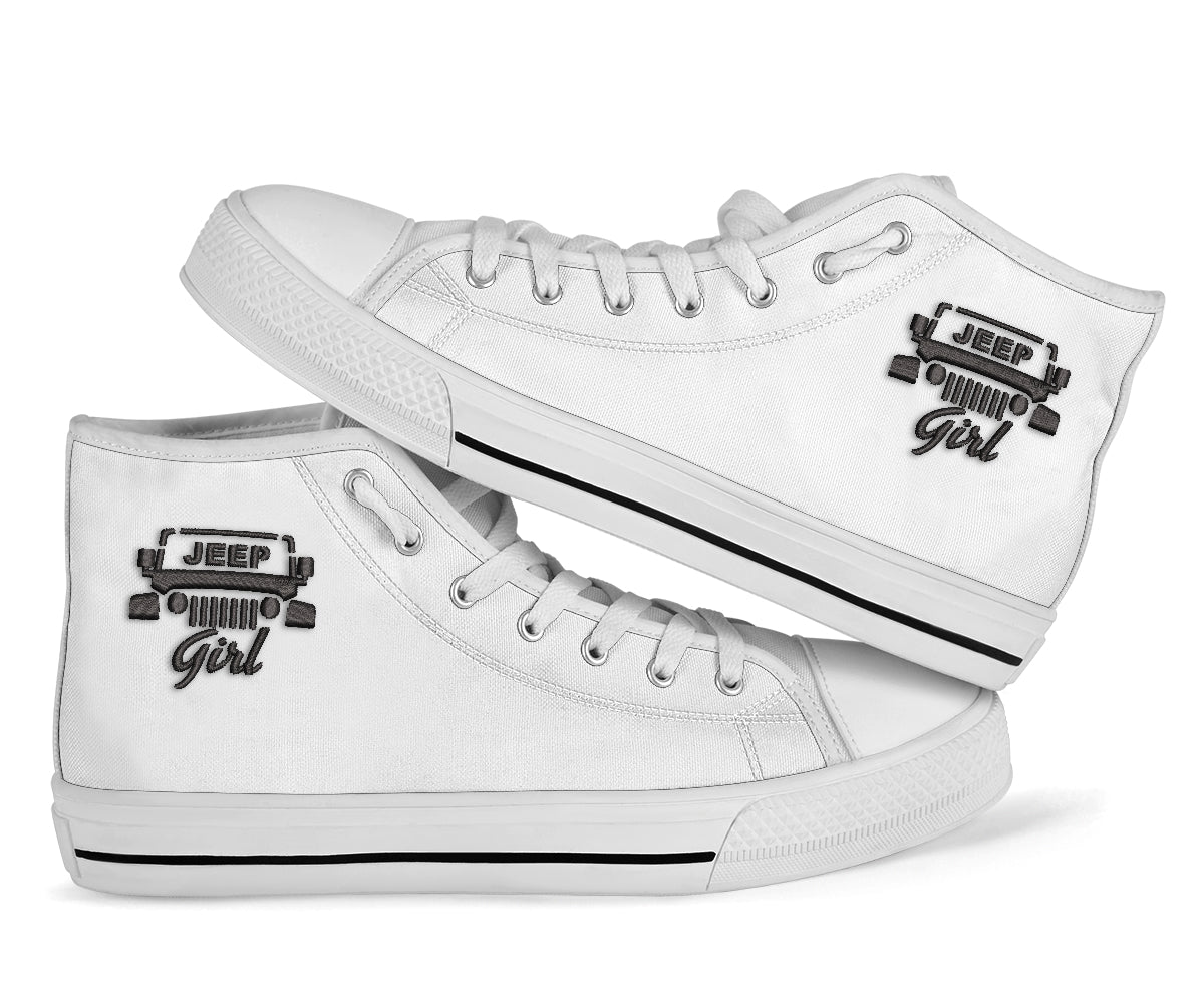 Jeep Girl Embroidery High Tops