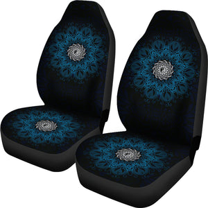 Yin Yang Blue Mandala Car Seat Covers