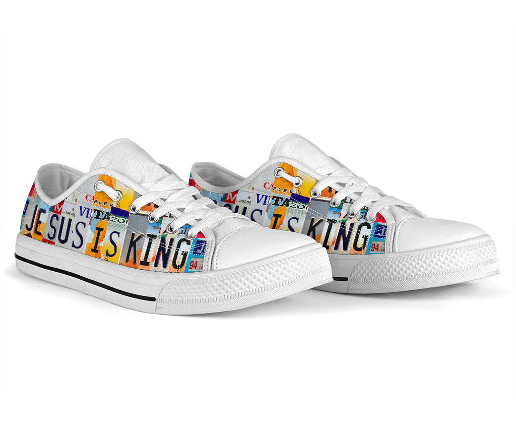 Jesus is King Custom License Plate Shoes