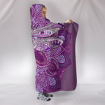 Purple Dragonfly Mandala Hooded Blanket
