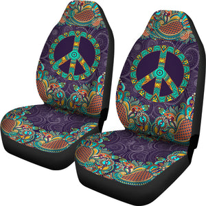 Purple Peace Mandala Car Seat Covers