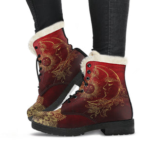 Red Sun And Moon Boots - TrendifyCo