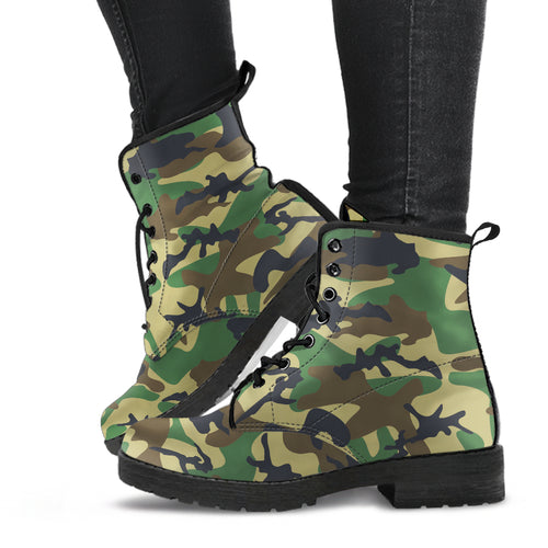 Camo Vegan Leather Boots - TrendifyCo