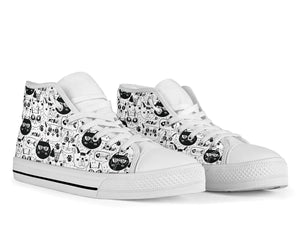 Funny Cats High Top Shoes - TrendifyCo