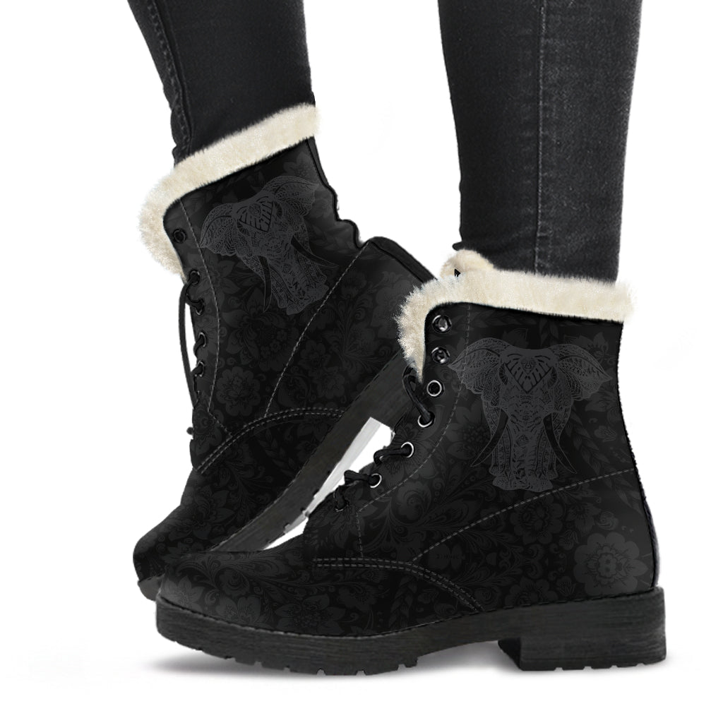 Elephant Faux Fur Boots - TrendifyCo