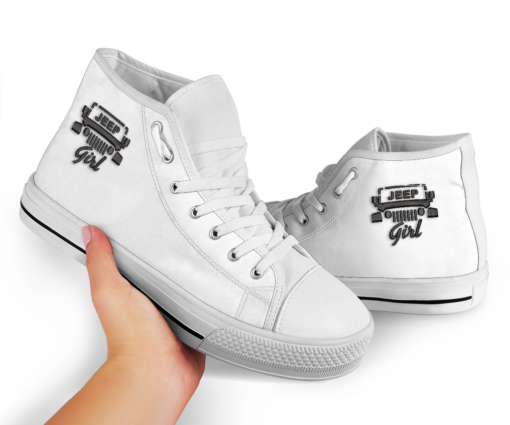 Jeep Girl Embroidery High Tops