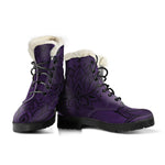 Purple Lotus - Fur Vegan Boots