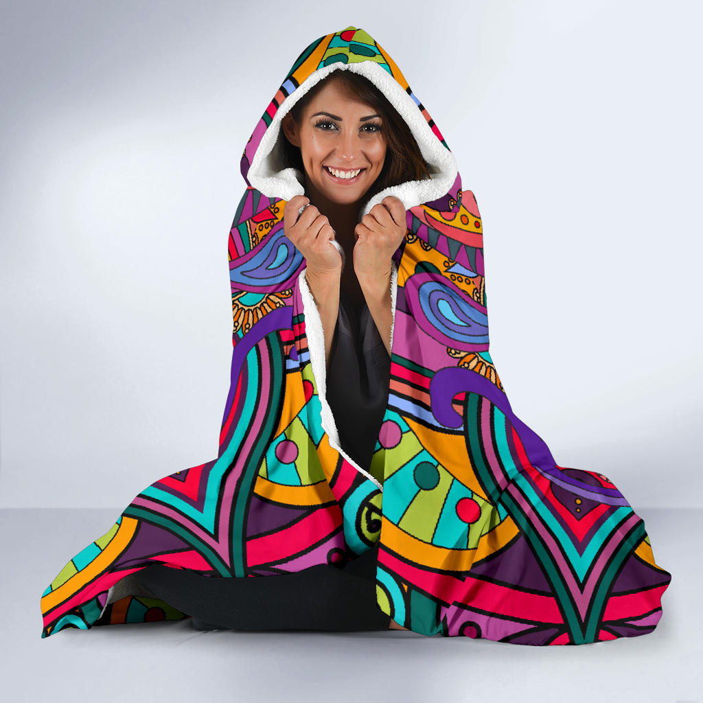 Spiritual Cat Hooded Blanket