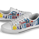 Navy Wife Custom Low Top Shoes