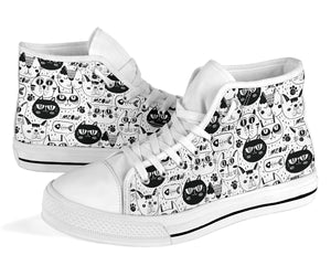 Funny Cats High Top Shoes - TrendifyCo