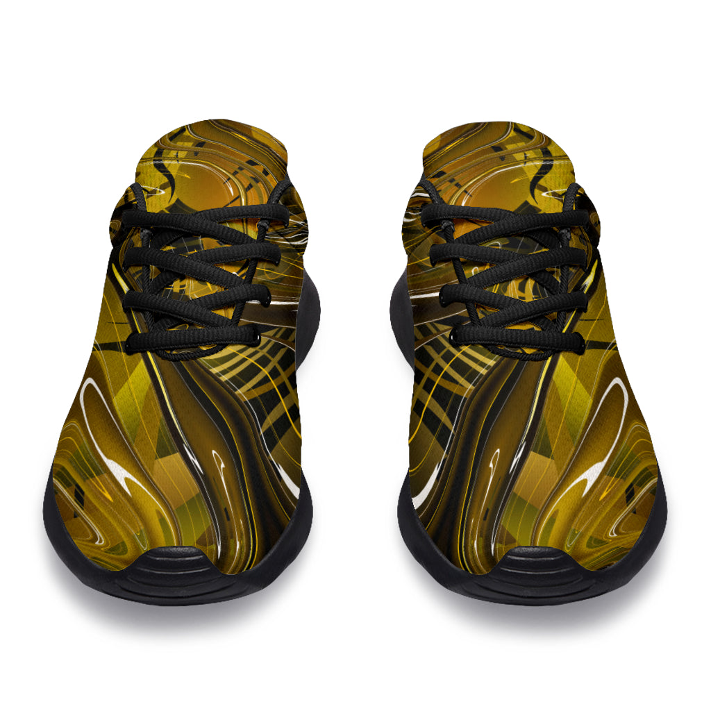 Gold Abstract Sport Sneakers