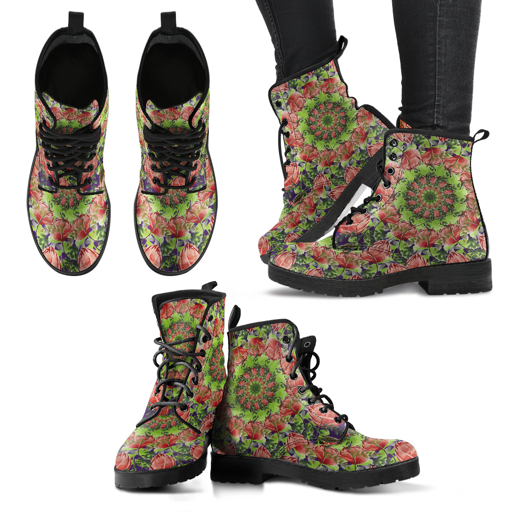 Watercolor Flowers - Vegan Boots