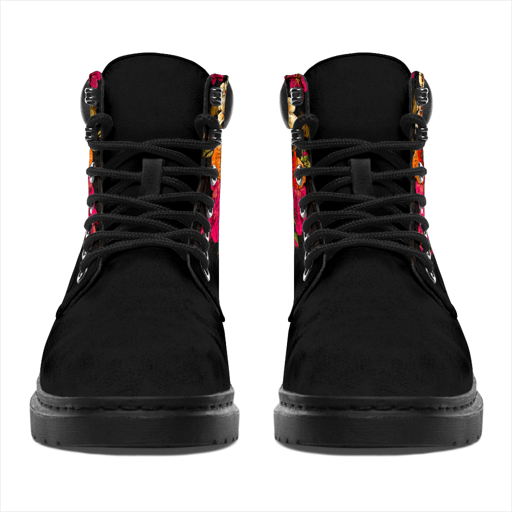 Skull and Roses - All Season Boots