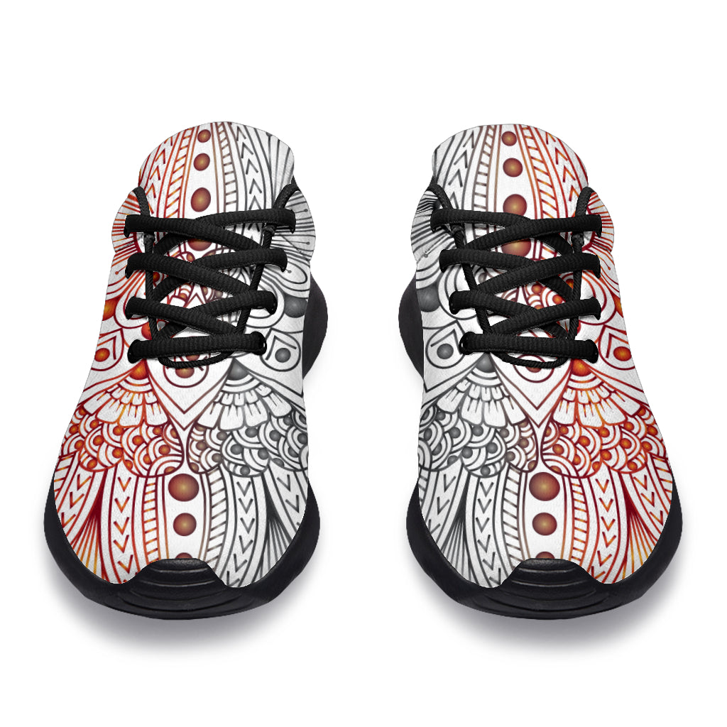 Black Red Mandala Sport Sneakers