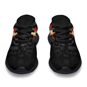 Red Black Skull - Sport Sneakers