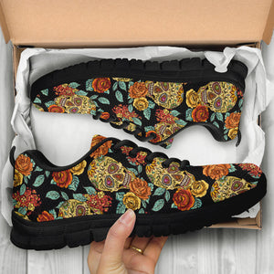 Skull and Roses Running Shoes