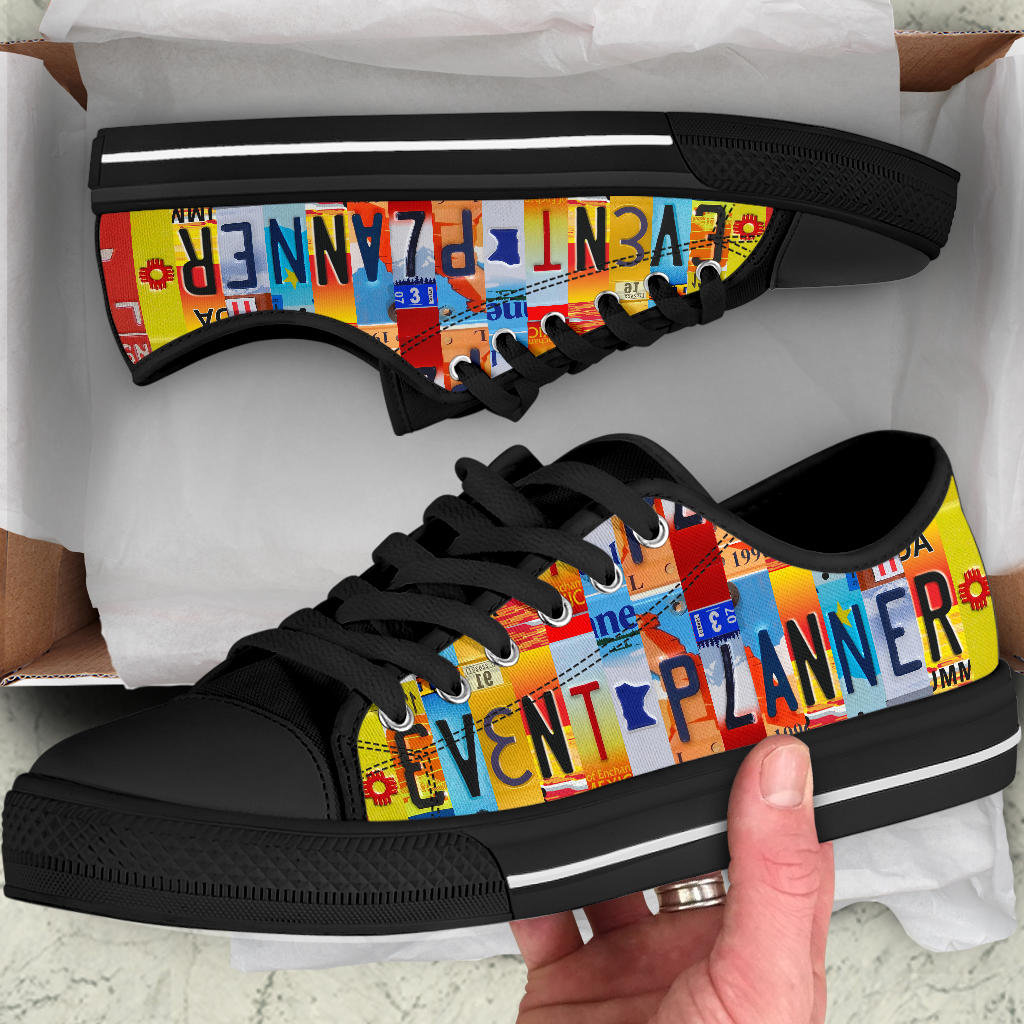 Event Planner License Plate Shoes
