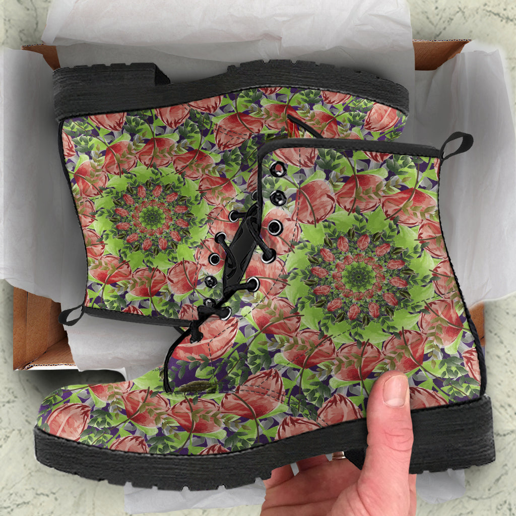 Watercolor Flowers - Vegan Boots