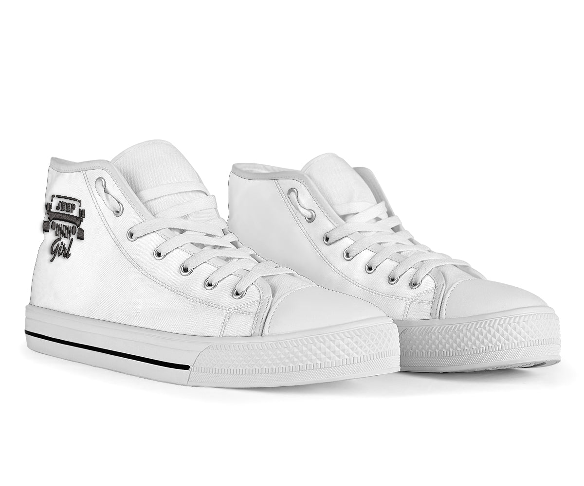 Jeep Girl Embroidery High Tops