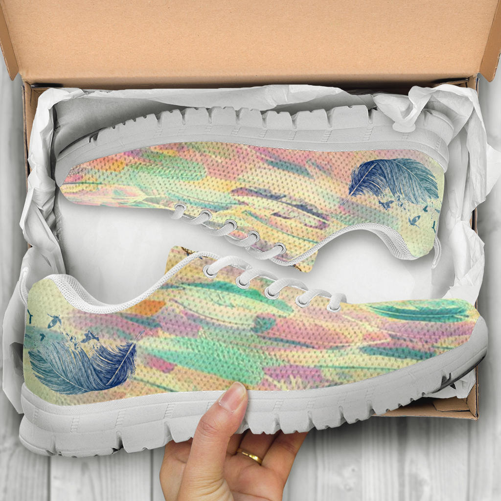Colorful Feathers Running Shoes