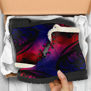 Tree Of Life Faux Fur Boots - TrendifyCo