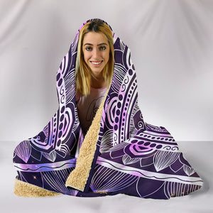 Purple Mandala Hooded Blanket