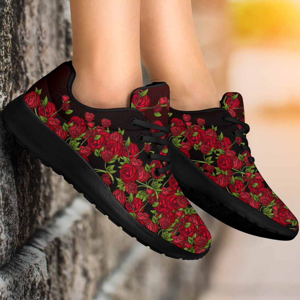Red Roses Sport Sneakers - TrendifyCo