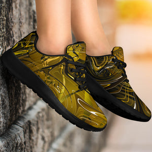 Gold Abstract Sport Sneakers