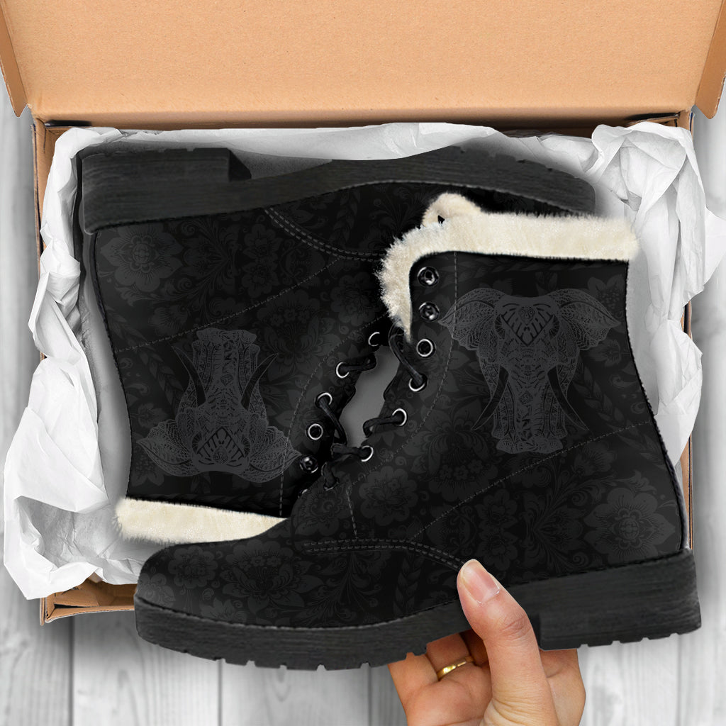 Elephant Faux Fur Boots - TrendifyCo