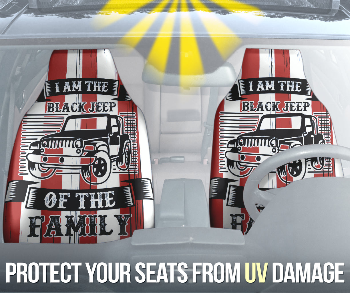 I Am The Black Jeep Car Seat Covers