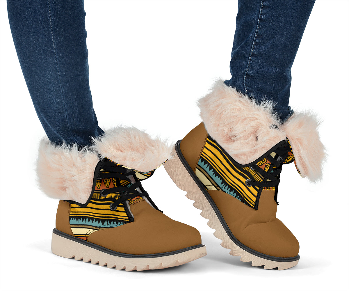 Bohemian Tribal Polar Boots - TrendifyCo