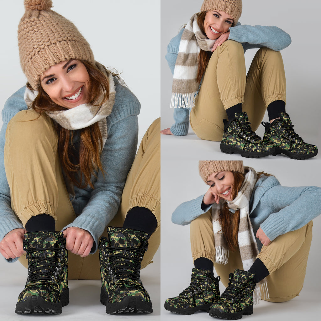 Camouflage Skull - Alpine Boots