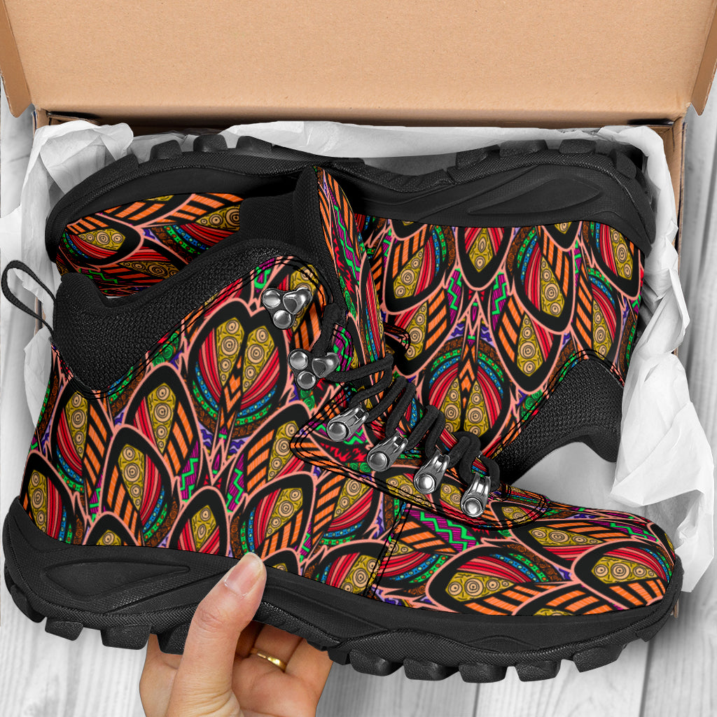 Colorful Feather Alpine Boots