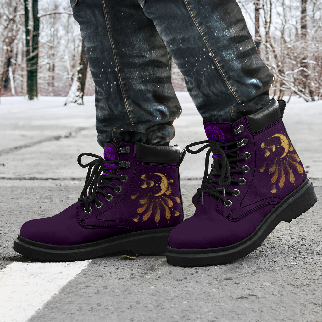 Purple Dreamcatcher All Season Boots - TrendifyCo