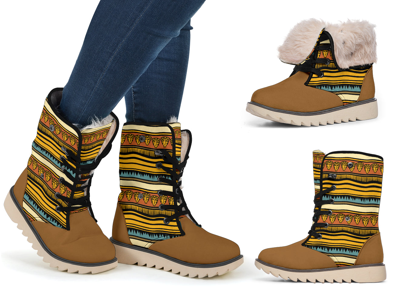 Bohemian Tribal Polar Boots - TrendifyCo