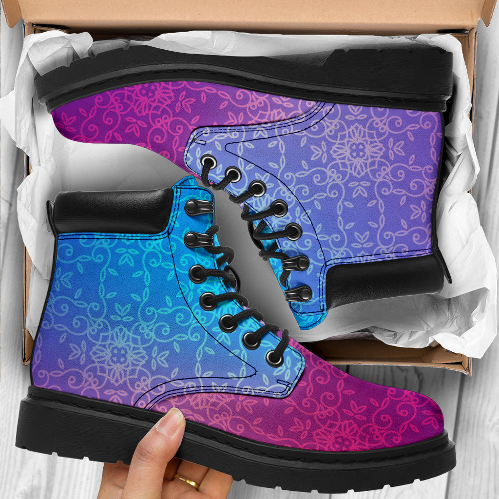 Pink And Blue All-Season Boots - TrendifyCo